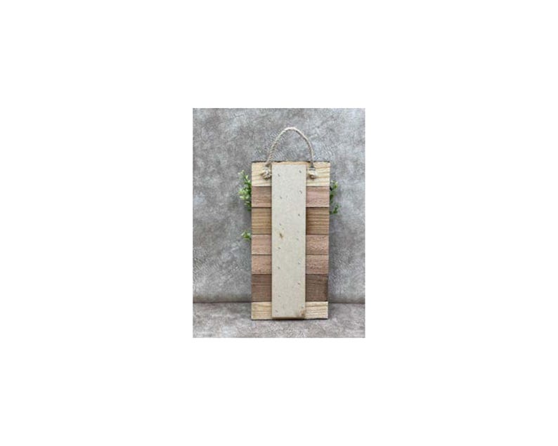 Wood Wall Hanging Farmhouse Style Accent Rustic Home Decoration Painted Slat Design Gray Black White Finish Burlap Bow Feature Greenery Detail Piece Modern Country Aesthetic Small Space Perfect Handmade Wall Art Kitchen Display Option