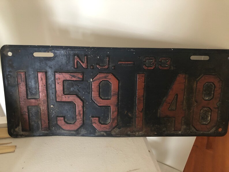 Antique License Plate Etsy