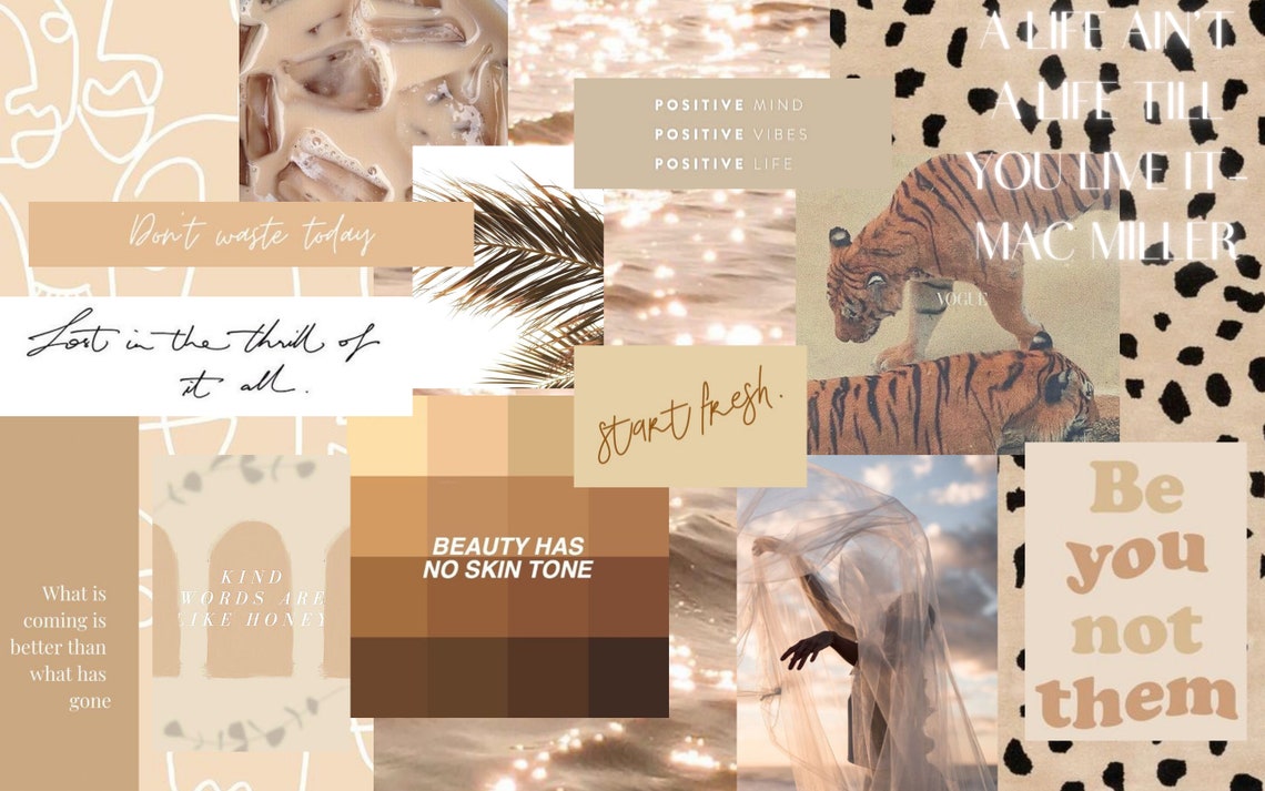 Neutral Aesthetic Laptop Background Etsy