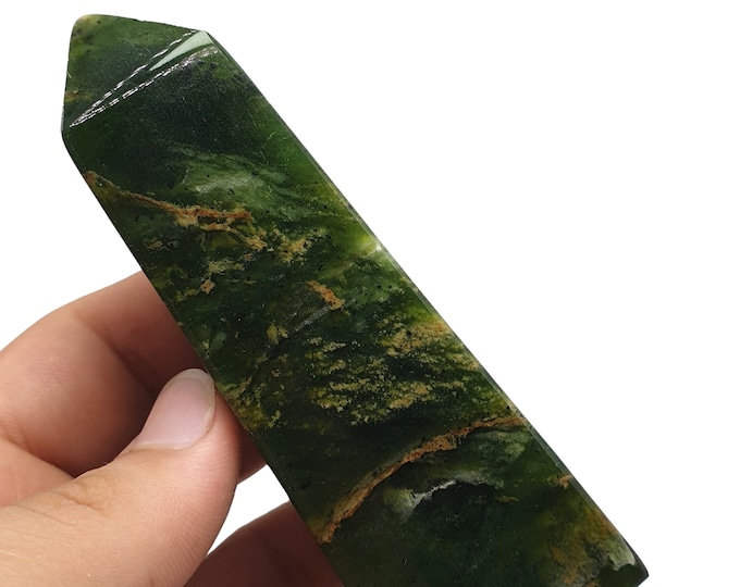 Beautiful Green Jade Tower - Jade Tower - Green Jade Obelisk - Jade Green Tower - Jade Stone Tower - Jade Stone Obelisk - Jade Crystal Tower