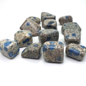 K2 Azurite Tumbles: Polished K2 Jasper, Energetic Healing Stones (15 Pcs)
