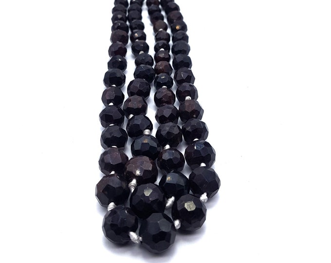 Beautiful Red Garnet Faceted Beads Strands 277 Grams