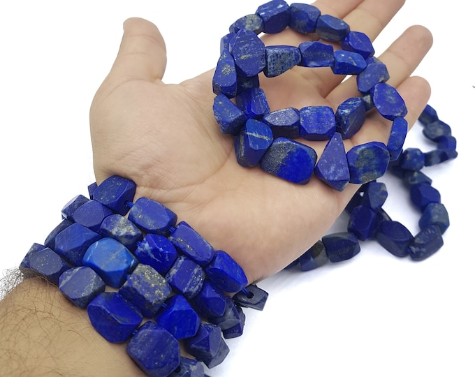 Lapis Lazuli Tumbled Beads Bracelets - Lapis Tumbled Bracelet - Lapis Bracelet - Lapis Tumbles Bracelet - Lapis Blue Bracelet - Lapis Lazuli