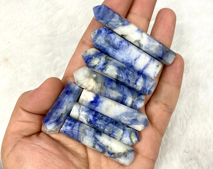8 Pcs Afghanite Crystals - Afghanite - Afghanite Crystal - Blue Afghanite Crystals - Afghanite Points - Blue Afghanite - Afghanite Crystals