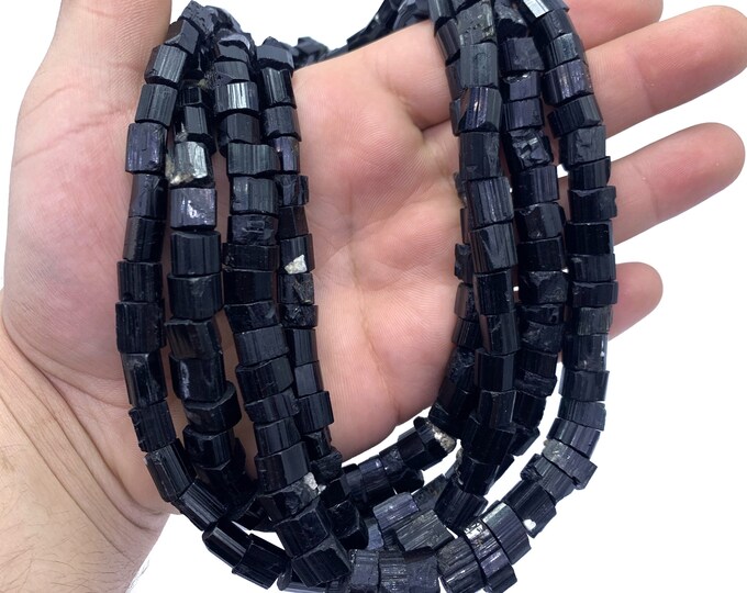 One Piece Natural Lustrous Black Tourmaline Strands - Black Tourmaline - Black Tourmaline Strand - Black Tourmaline Strands - Tourmaline