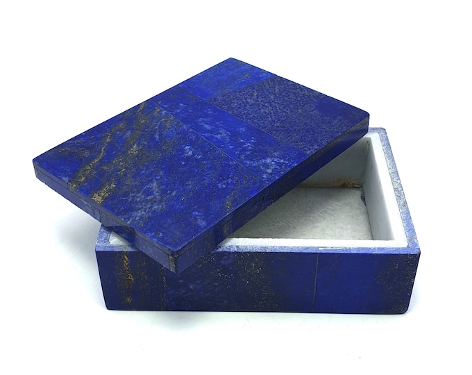 Lapis Lazuli Earrings,Rings Boxes 387 Grams