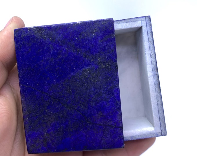 Beautiful Blue Lapis Lazuli Box - Lapis Lazuli Box - Blue Lapis Lazuli Box - Blue Lapis Box - Lapis Box - Lapis Jewelry Box - Jewelry Box