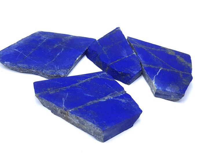4 Pcs Lapis Lazuli Tiles - Lapis Slabs - Lapis Crystal Slabs - Blue Lapis Lazuli - Blue Lapis Slab - Blue Lapis Stone - Lapis Lazuli - Lapis