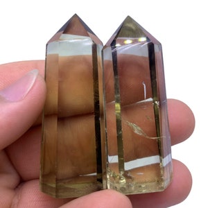 2 Pcs Great Quality Yellow Citrine Quartz Tower - Citrine Points - Citrine Quartz Crystals - Citrine Stone - Citrine Quartz Points - Citrine