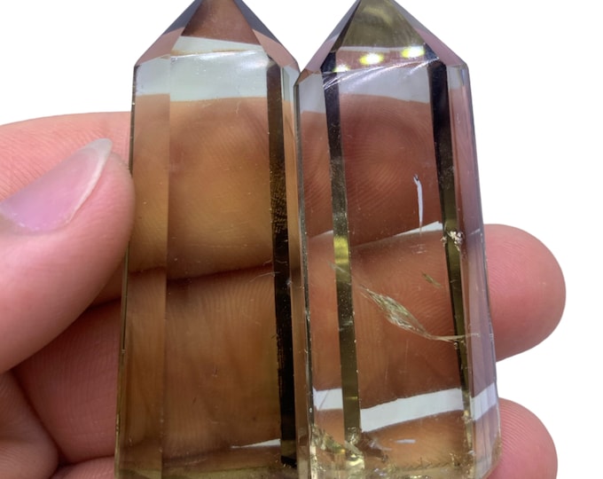 2 Pcs Great Quality Yellow Citrine Quartz Tower - Citrine Points - Citrine Quartz Crystals - Citrine Stone - Citrine Quartz Points - Citrine