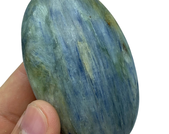 Blue Kyanite Palm Stones - Polished Crystals (140 Grams)