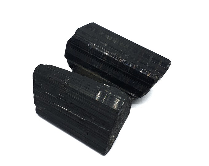2 Pcs Amazing Quality Lustrous Black Tourmaline - Black Tourmaline Crystals - Crystals Stone 260 Grams