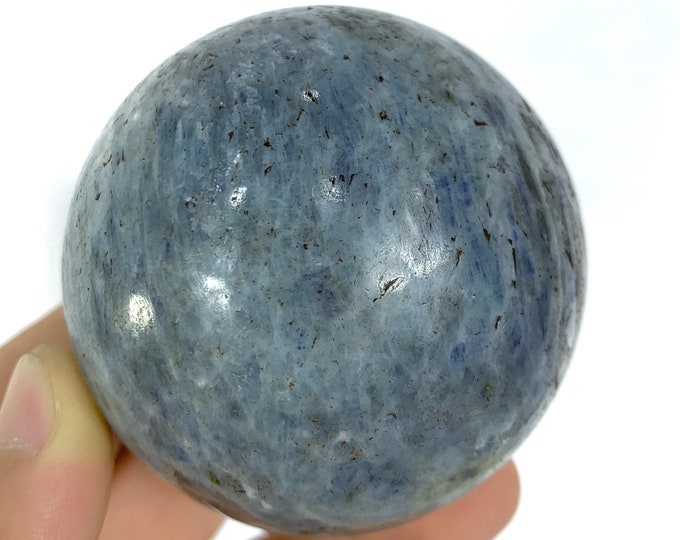 430g Beautiful Blue Kyanite Sphere, Kyanite Sphere, Kyanite Ball, Blue Kyanite Sphere, Kyanite Stone Sphere, Blue Kyanite, Blue Kyanite Ball