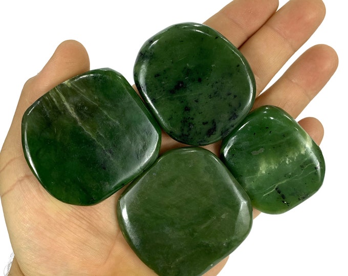 Amazing Quality Green Color Nephrite Jade Coasters - Nephrite Coasters - Green Nephrite - Nephrite Jade Coasters 210 Grams