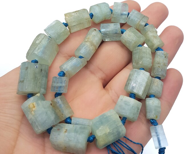 Natural Aquamarine Crystal Beads Strand, Aquamarine Strand, Aquamarine Stone Strand, Aquamarine, Aquamarine Crystals Strand, 77 Grams