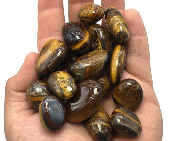 Red Brown Color Beautiful Tiger Eye Tumbles 229 Grams