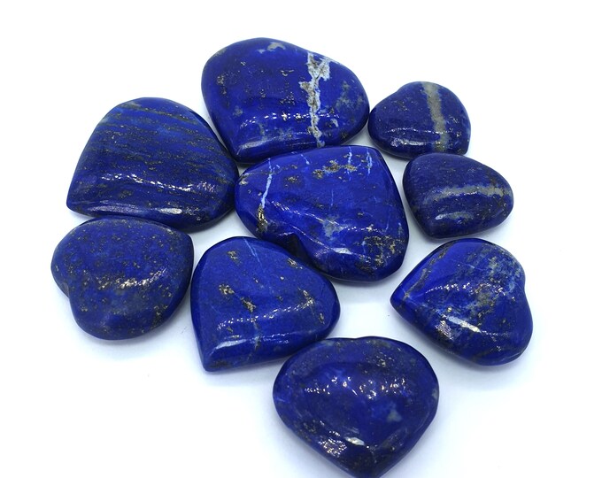 100 Grams Lapis Lazuli Hearts - LapisHearts - Lapis Hearts Stone - Lapis Stone - Lapis Lazuli Stone - Lapis Chunk,Healing Stone