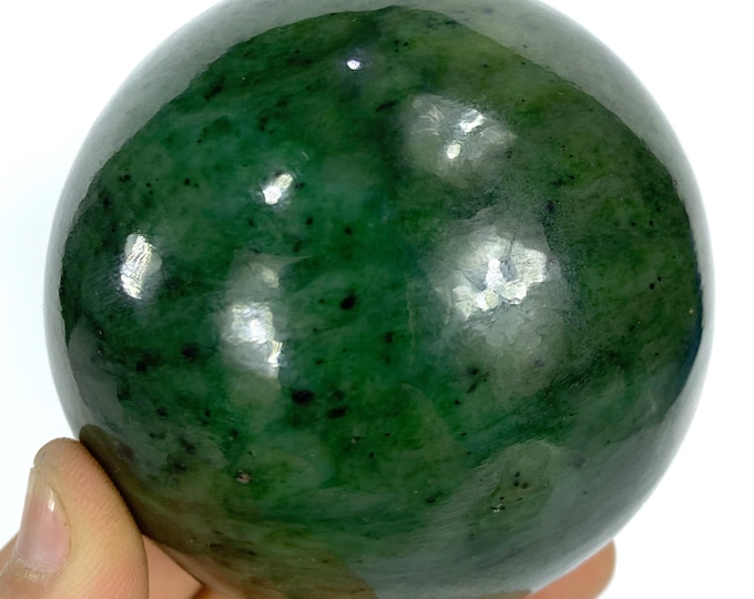 835g Beautiful Quality Green Nephrite Jade Sphere, Nephrite Jade Sphere, Jade Sphere, Nephrite Sphere, Nephrite Jade, Jade Sphere, Nephrite