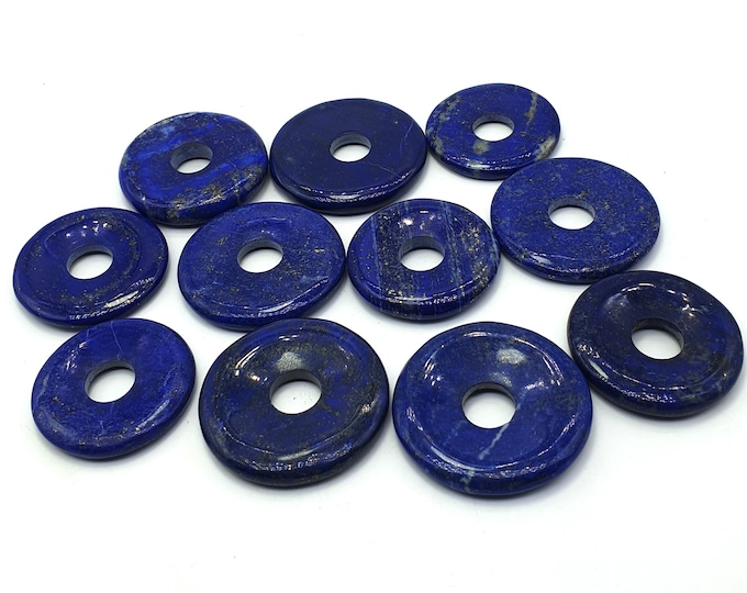 Beautiful Blue Lapis Lazuli Donuts 11 Pieces