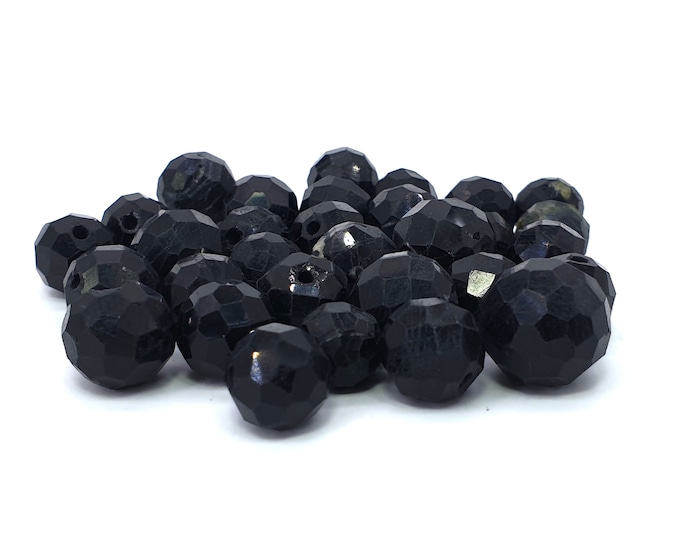Beautiful Lustrous Black Tourmaline Beads 105 Grams