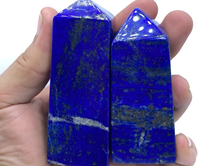 460 Grams Beautiful Blue Lapis Lazuli Towers - Lapis Lazuli Obelisks