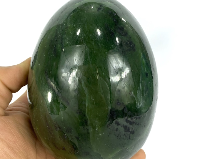Great Quality Green Color Nephrite Jade Egg - Nephrite Jade - Jade Egg - Nephrite Jade Egg Stone 1838 Grams