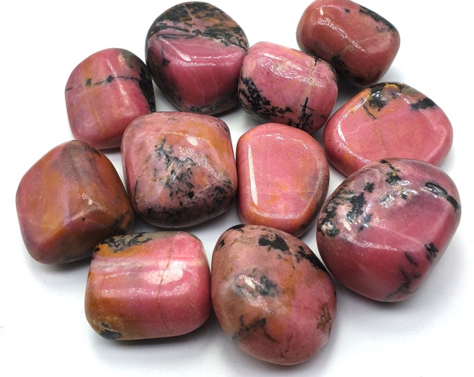 Pink Color Best Quality Rhodonite Tumbles 550 Grams