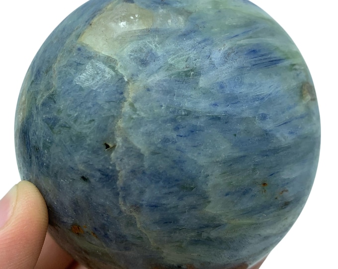 Blue Kyanite Sphere: Polished Crystal Ball (78mm, 763g)