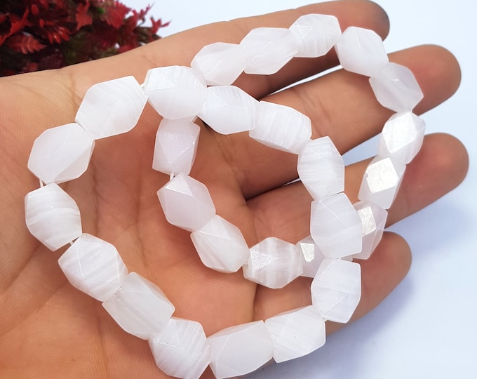 2 Pcs Beautiful  Pink Mangano Calcite Bracelets - Pink Calcite Crystals - Pink Calcite Bracelets - Pink Calcite Stone 60 Grams