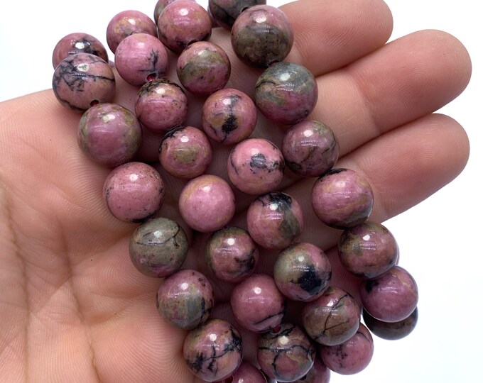 Top Quality Pink Color Rhodonite Beads Bracelets - Pink Rhodonite - Rhodonite Stone - Rhodonite Beads Bracelets