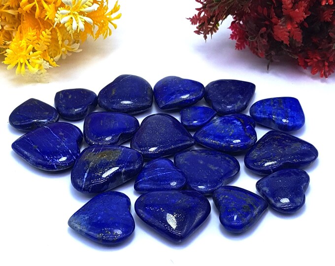 225 Grams Lapis Lazuli Hearts - LapisHearts - Lapis Hearts Stone - Lapis Stone - Lapis Lazuli Stone - Lapis Chunk,Healing Stone