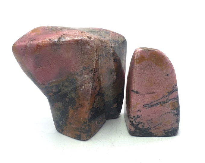 2 Pcs Best Quality Pink Color Rhodonite Stone 793 Grams