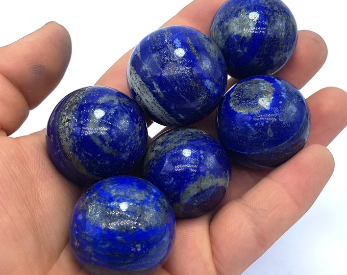 6 Pcs - Lapis Lazuli - Lapis Lazuli Spheres - Lapis Spheres - Lapis Sphere - Lapis, Lapis Stone - Lapis Spheres - Lapis Ball - Lapis Lazuli