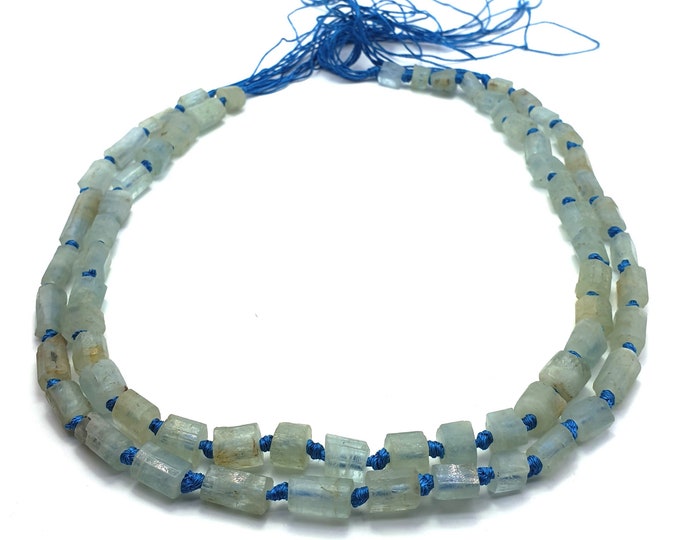 62 Grams Beautiful Natural Aquamarine Crystals Strands 2 Pieces