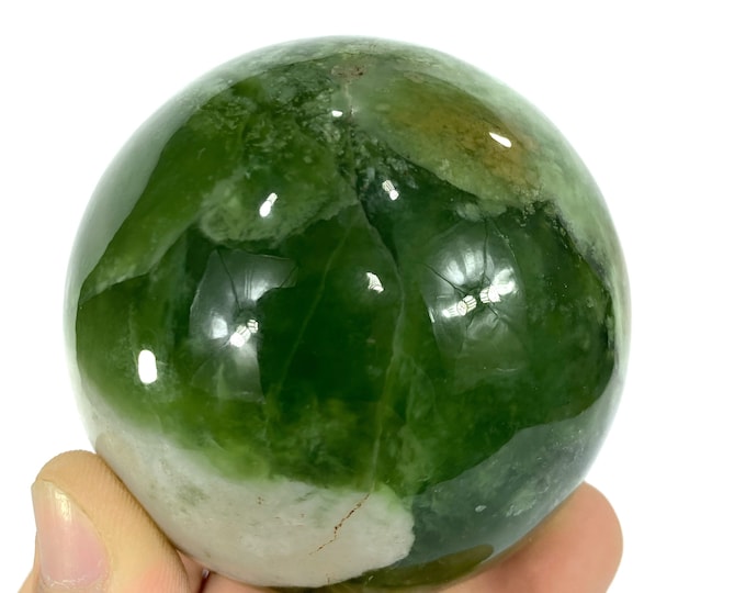 Top Quality Green Color Shah Maqsood Jade Ball - Sphere - Jade Sphere - Green Jade -  Green Stone Ball - Shah Maqsood Jade Stone