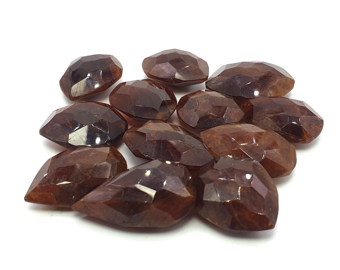 157 Grams Red Color Faceted Spessartine Garnet Pear Shape - Garnet Pear - Garnet Stone Pear - Spessartine Garnet Pear - Spessartine Garnet