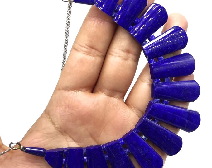 Beautiful Blue Lapis Lazuli Necklace And Earrings Set