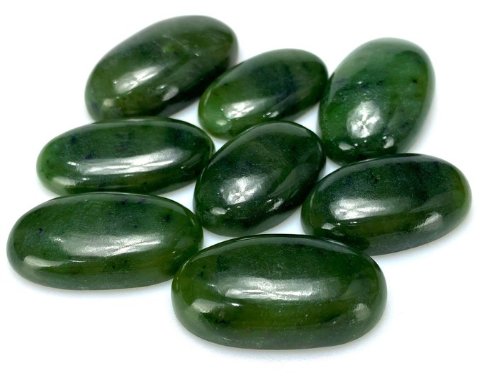 Green Nephrite Jade Cabs, Nephrite Jade Cabochons, Nephrite Cabochons, Nephrite Crystals, Healing Jade, Green Jade, Green Nephrite, 8 Pieces