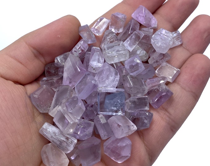 Great Quality Pink Color Faceted  Kunzite - Kunzite Crystals - Pink Kunzite - Healing Stone - Kunzite Stone 118 Grams