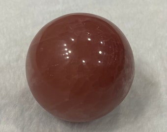 Red Rose Calcite Sphere: Polished Crystal Ball (57mm)