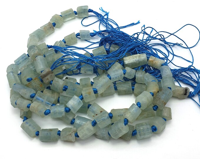 126 Grams Beautiful Natural Aquamarine Crystals Strands 3 Pieces