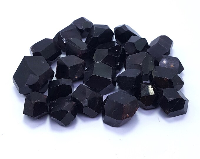345 Grams Beautiful Polished Faceted Red Garnet Tumbles - Garnet Crystals - Red Garnet.Garnet Faceted Crystals - Garnet Tumbles 19 Pcs