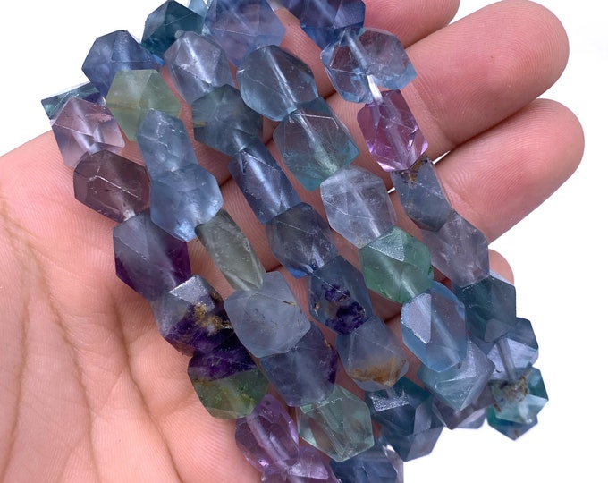 Best Quality Purple Color Fluorite Faceted Bracelet - Fluorite Stone Bracelet - Purple Fluorite Bracelet - Fluorite Bracelet - Fluorite
