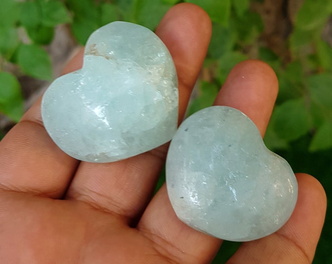 Aquamarine Sky Blue 2 Pieces Hearts From Afghanistan