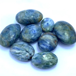 Blue Kyanite Palm Stones - Polished Crystals (655 Grams)