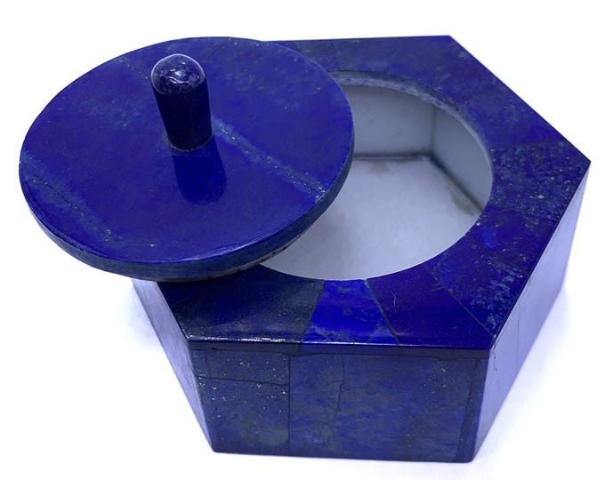 380g Top Lapis Lazuli Box - Lapis Lazuli Box - Blue Lapis Lazuli Box - Blue Lapis Box - Lapis Box - Lapis Jewelry Box - Lapis Decoration Box