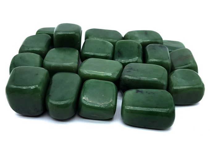 500 Grams Beautiful Green Color Nephrite Jade Tumbles