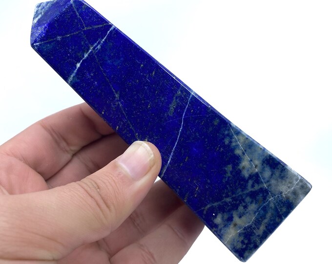 465 Grams Beautiful Quality Blue Lapis Lazuli Tower - Obelisk