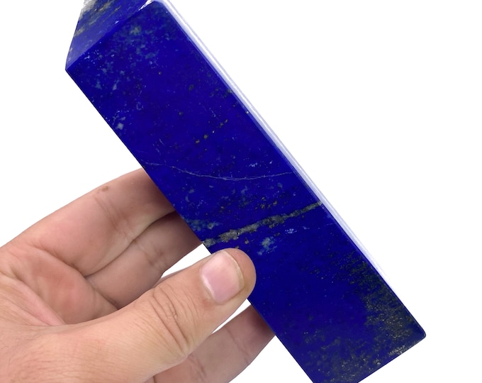 595 Grams Amazing Quality Blue Lapis Lazuli Tower - Obelisk