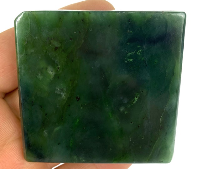 136g Best Quality Green Polished Nephrite Jade Tile, Nephrite Jade Tile, Jade Tile, Nephrite Tile, Nephrite Jade Tiles, Nephrite Jade Slices